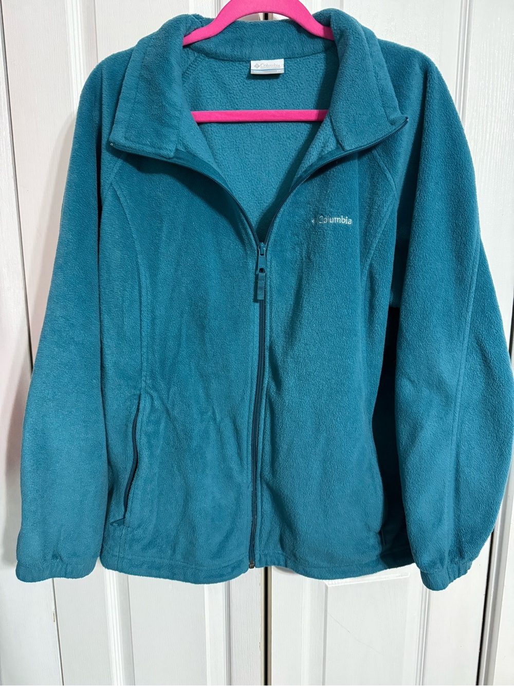 Columbia Teal Fleece Jacket - Soft Full-Zip